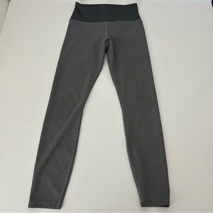 Vuori Lux Rib Studio Striped Legging High Rise Heather Dark Grey